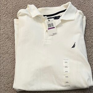 Nautica Men's Cream Polo Shirt